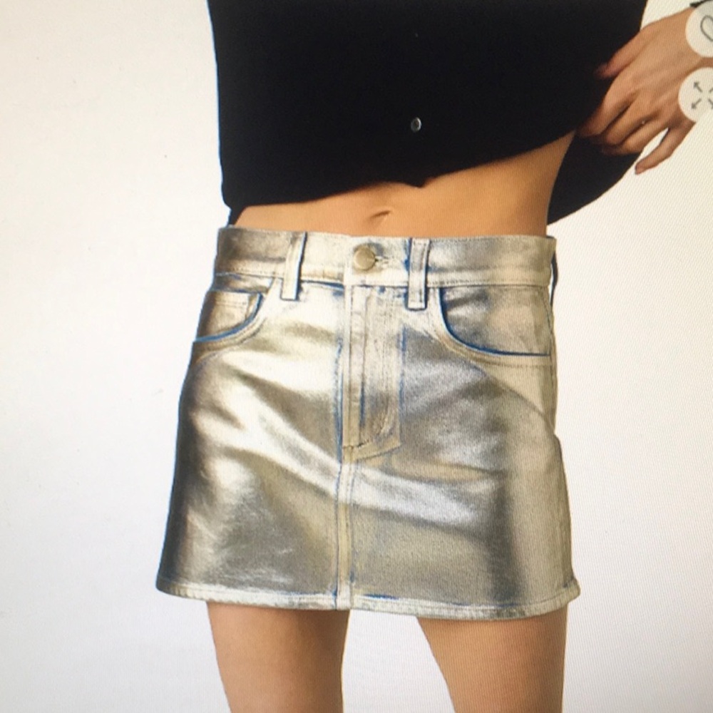JOE’S JEANS/THE”TESSA”MINI FOIL SKIRT IN”DISCO INDINGO”/NWT